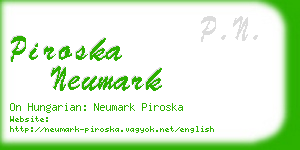 piroska neumark business card